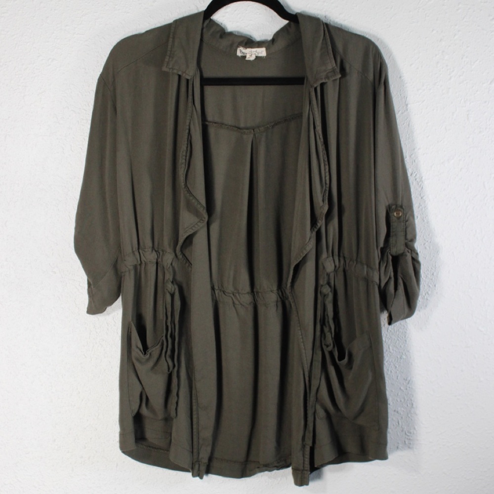 About A Girl Army Green Lightweight Jacket SZ XL